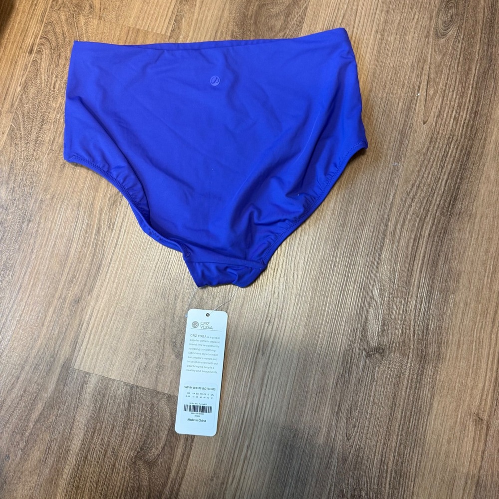 CRZ YOGA Womens High Waisted Bikini Bottoms Milky Way Purple Size Small NWT - Picture 2 of 7